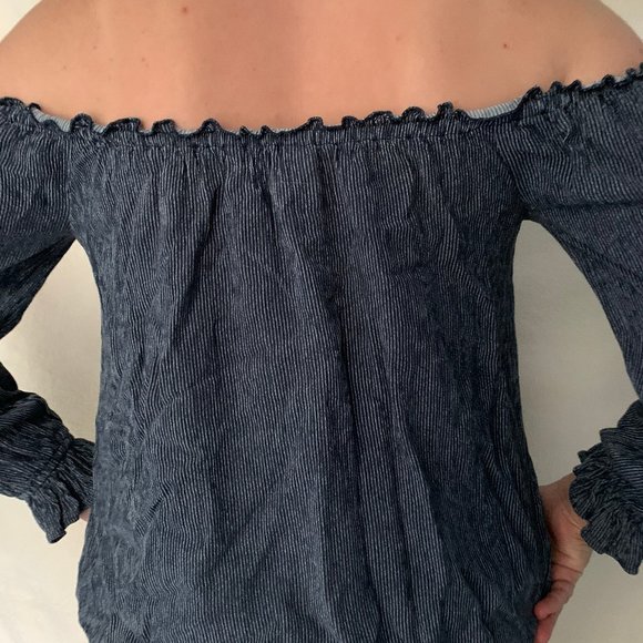 American Eagle Striped Off the Shoulder Top - Picture 2 of 5
